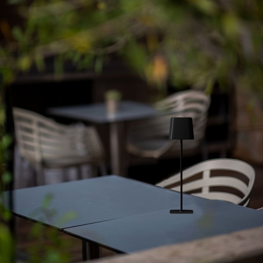LED Solarna zatemnitvena magnetna polnilna namizna svetilka na dotik LED/5W/5V 3000-6000K 3600 mAh IP65 črna