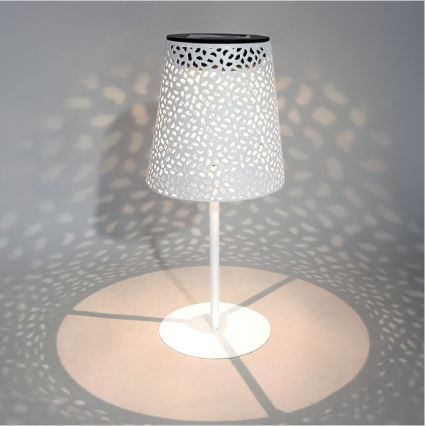 LED Solarna namizna svetilka LUVETRA LED/1xAA 4000K IP44 200 mAh bela