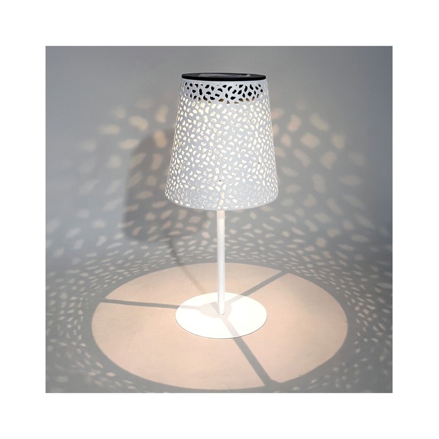 LED Solarna namizna svetilka LUVETRA LED/1xAA 4000K IP44 200 mAh bela