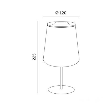 LED Solarna namizna svetilka LUVETRA LED/1xAA 4000K IP44 200 mAh bela