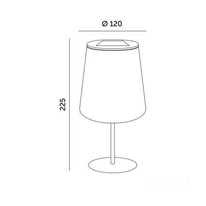 LED Solarna namizna svetilka LUVETRA LED/1xAA 4000K IP44 200 mAh črna