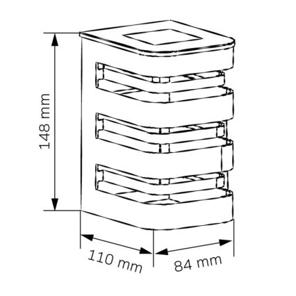 LED Solarna stenska svetilka AGIDE LED/1,2V IP44