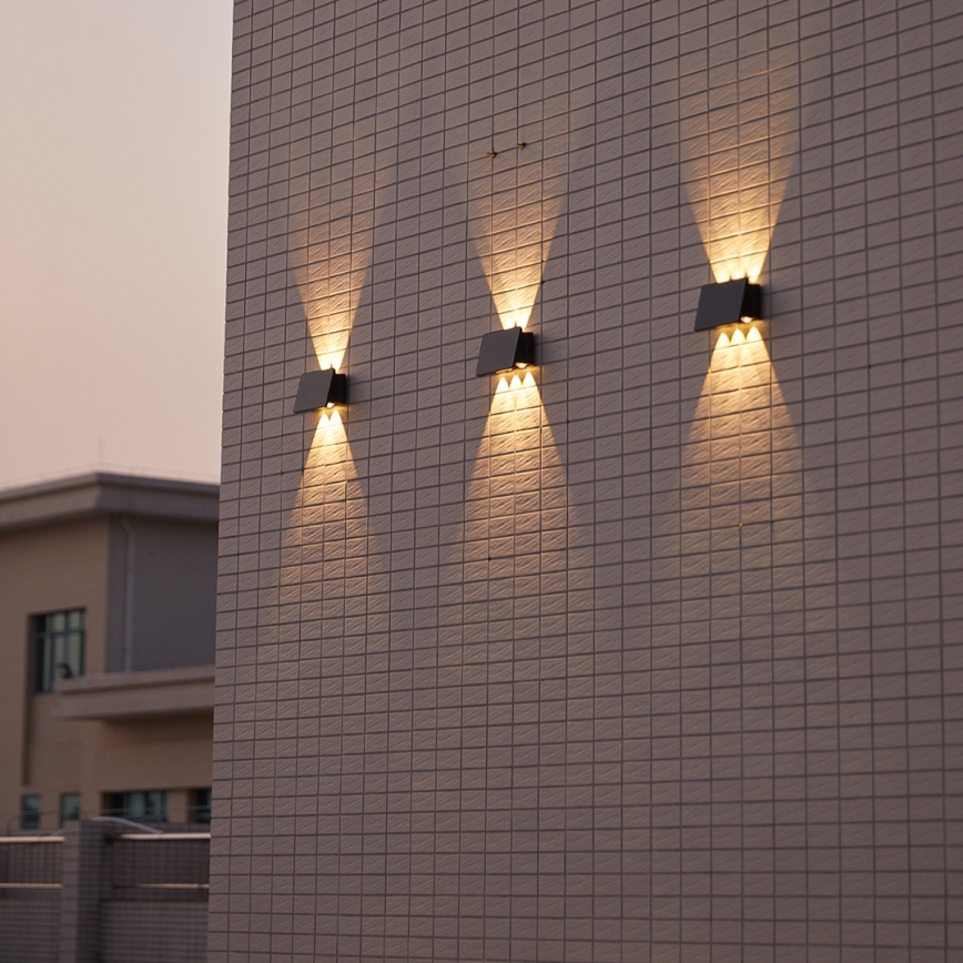 LED Solarna stenska svetilka ALF LED/4W/3,2V 3000K IP54 črna