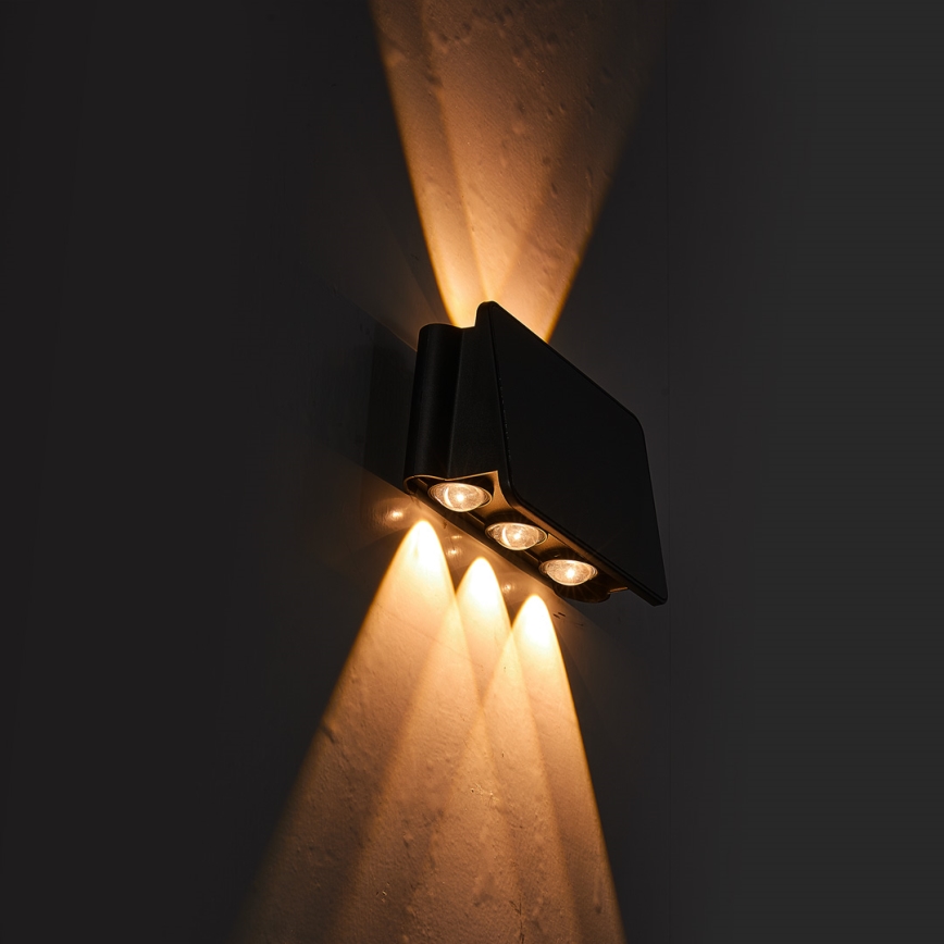 LED Solarna stenska svetilka ALF LED/4W/3,2V 3000K IP54 črna