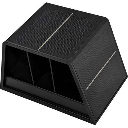 LED Solarna stenska svetilka CUBUS 2xLED/1,5W/3,7V 1500 mAh IP54
