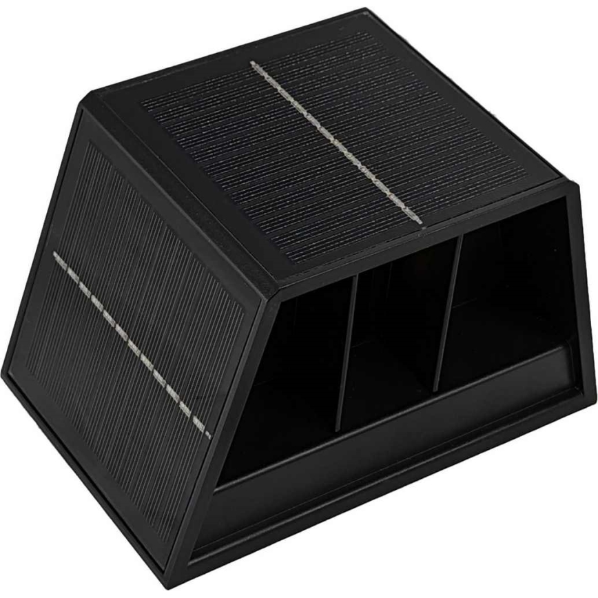 LED Solarna stenska svetilka CUBUS 2xLED/1,5W/3,7V 1500 mAh IP54