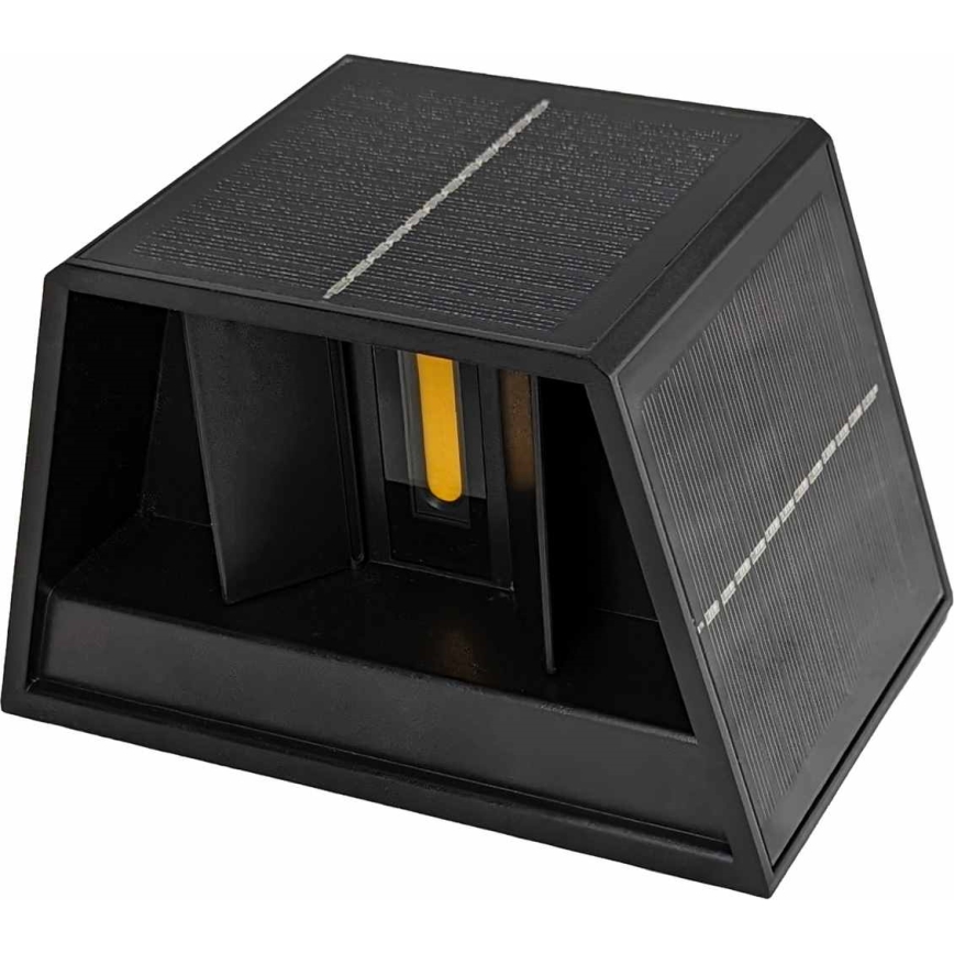LED Solarna stenska svetilka CUBUS 2xLED/1,5W/3,7V 1500 mAh IP54