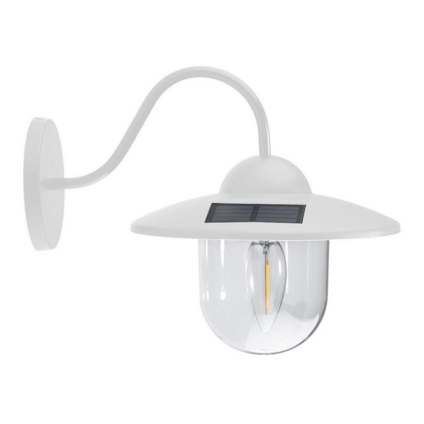 LED Solarna stenska svetilka LED/0,5W/1,2V IP44 bela