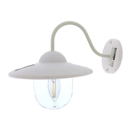 LED Solarna stenska svetilka LED/0,5W/1,2V IP44 bela