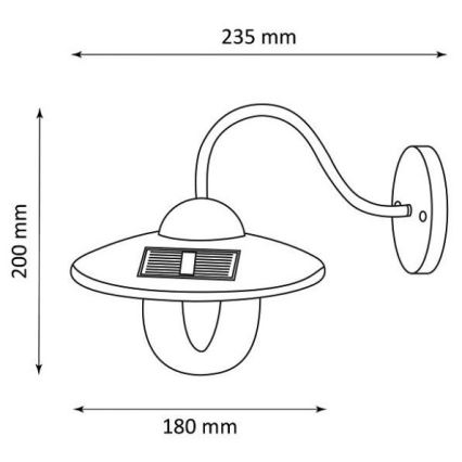 LED Solarna stenska svetilka LED/0,5W/1,2V IP44 bela