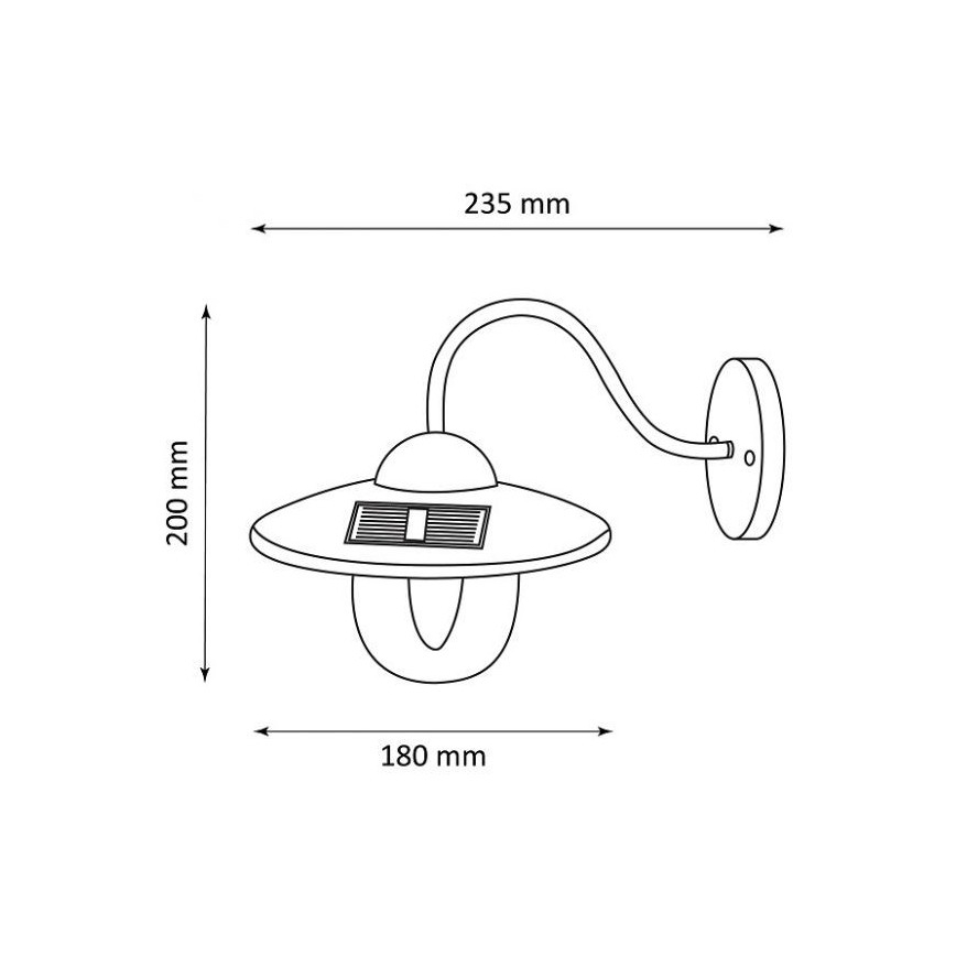 LED Solarna stenska svetilka LED/0,5W/1,2V IP44 bela
