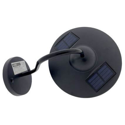 LED Solarna stenska svetilka LED/0,5W/1,2V IP44 črna