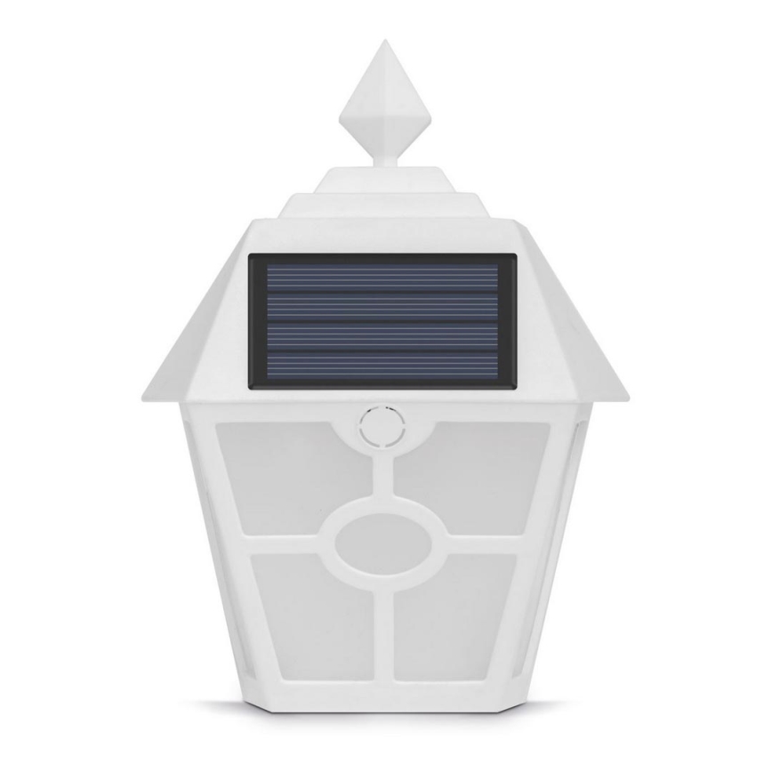 LED Solarna stenska svetilka LED/1,2V 600mAh IP44 bela