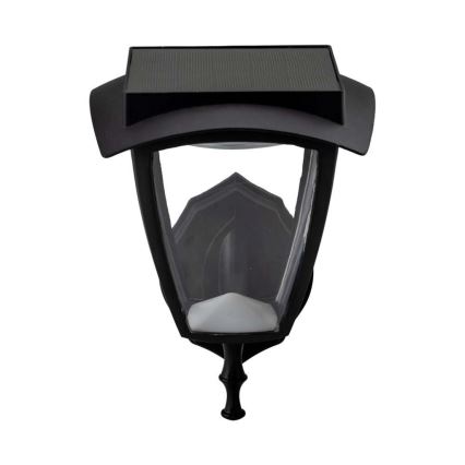 LED solarna stenska svetilka LED/2W/3,7V 3000/6000K IP65 2200 mAh črna