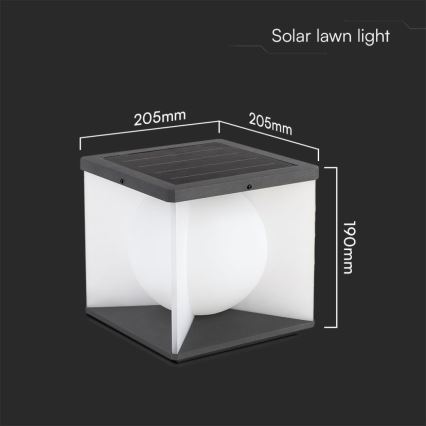 LED Zatemnitvena solarna stenska svetilka LED/3W/3,7V IP65 3000K + Daljinski upravljalnik