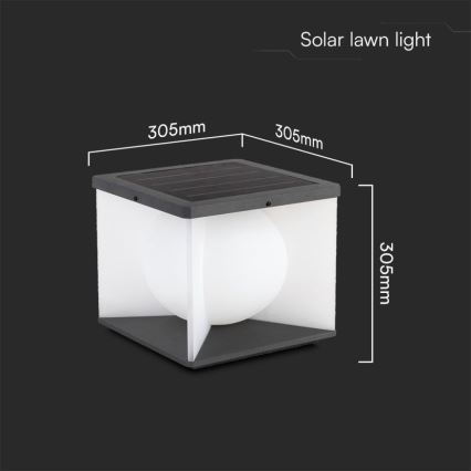 LED Zatemnitvena solarna stenska svetilka LED/8W/3,7V IP65 3000K + Daljinski upravljalnik