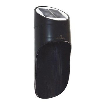 LED Solarna stenska svetilka PALESA LED/1W/3,7V IP65 1800 mAh črna