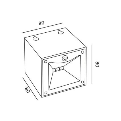 LED solarna stenska svetilka s senzorjem QUERK LED/1,2V 3000/4000K IP54 800 mAh