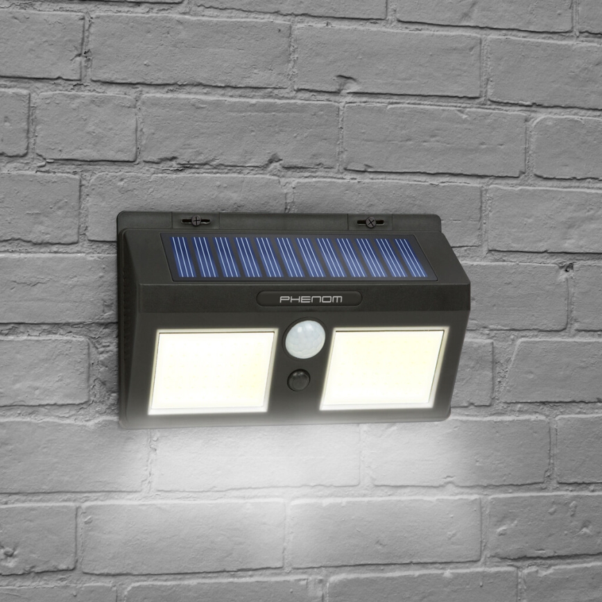 LED Solarna stenska svetilka s senzorjem 2xLED/2,5W/5,5V IP65