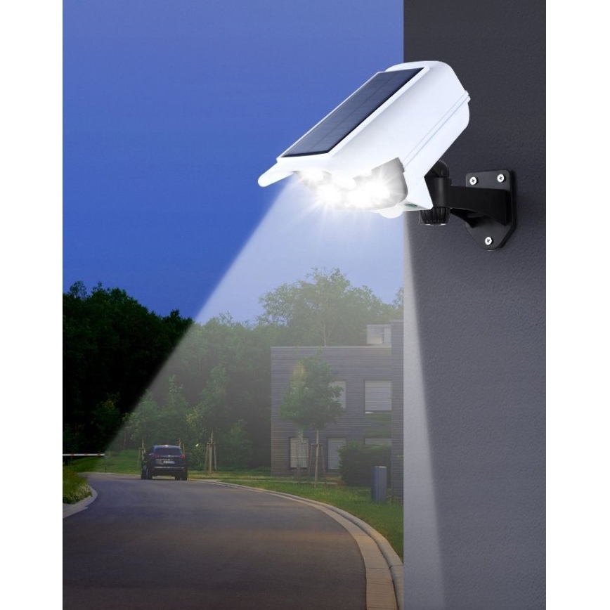 LED Solarna stenska svetilka s senzorjem KAMERA LED/1W/3,7V IP44 + Daljinski upravljalnik