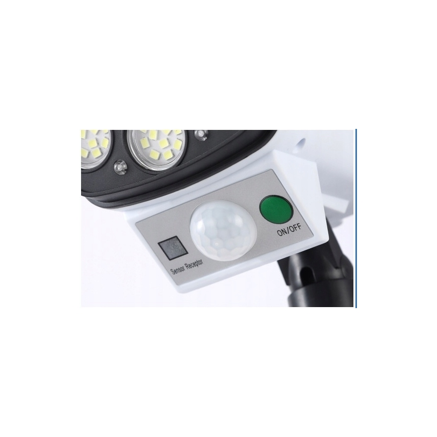LED Solarna stenska svetilka s senzorjem KAMERA LED/1W/3,7V IP44 + Daljinski upravljalnik