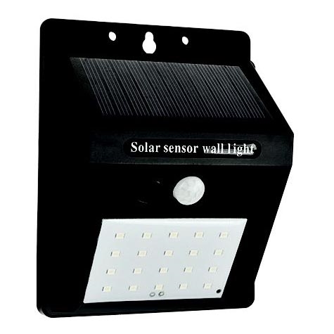 LED Solarna stenska svetilka s senzorjem LED/0,55W/3,7V 1200mAh 6500K IP65