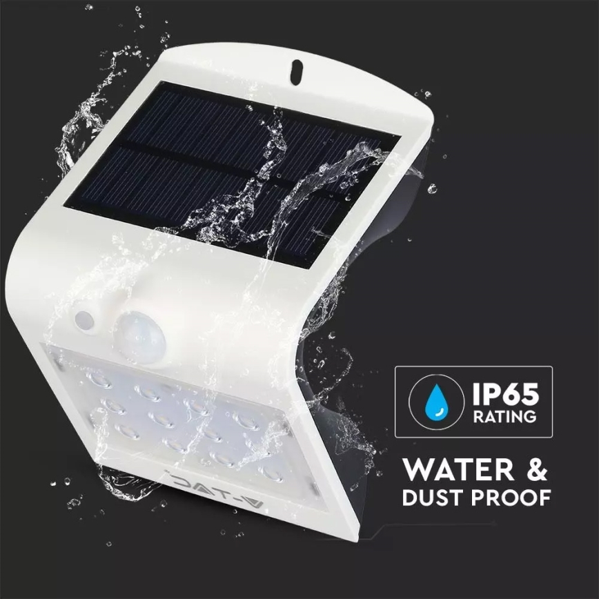 LED Solarna stenska svetilka s senzorjem LED/1.5W/3,7V IP65 1200 mAh