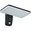 LED Solarna stenska svetilka s senzorjem LED/15W/3,2V 4000K/6000K IP65 črna