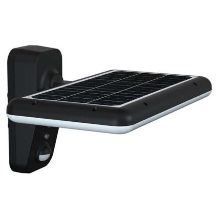 LED Solarna stenska svetilka s senzorjem LED/15W/3,2V 4000K/6000K IP65 6000 mAh črna