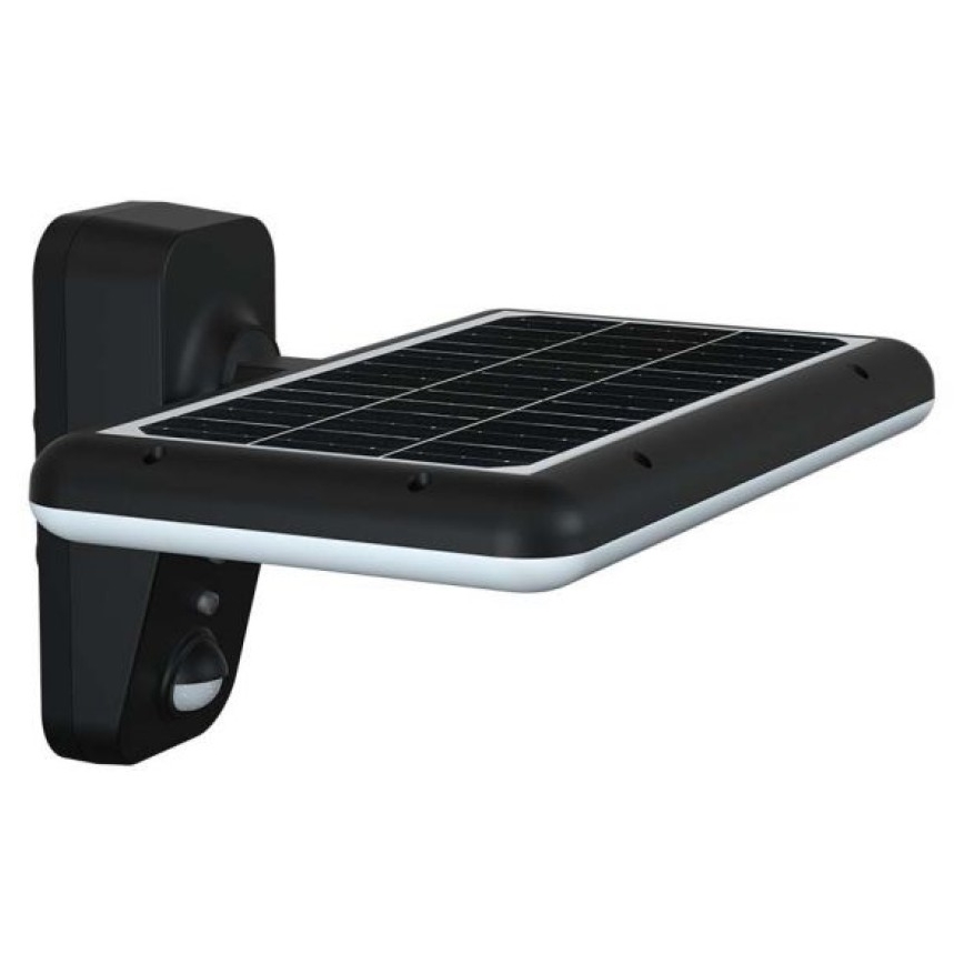 LED Solarna stenska svetilka s senzorjem LED/15W/3,2V 4000K/6000K IP65 6000 mAh črna