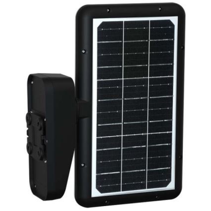 LED Solarna stenska svetilka s senzorjem LED/15W/3,2V 4000K/6000K IP65 črna