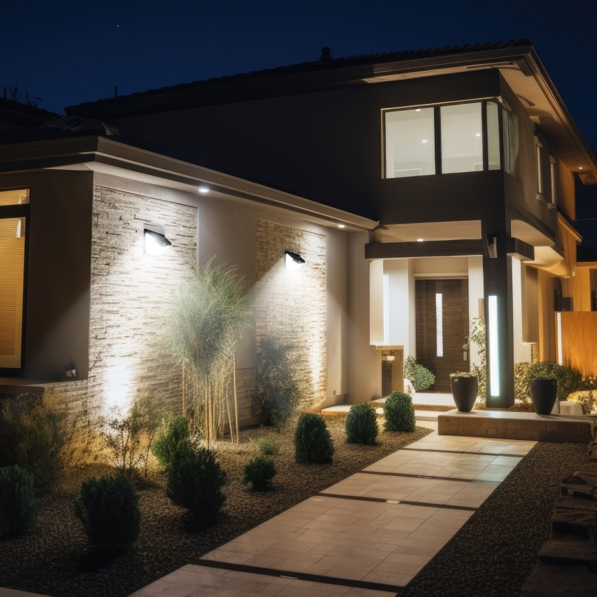 LED Solarna stenska svetilka s senzorjem LED/1W/3,7V 6500K IP44