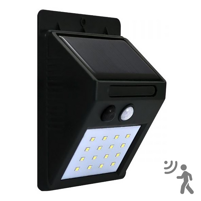 LED Solarna stenska svetilka s senzorjem LED/2,2W/3,7V 2200 mAh IP44