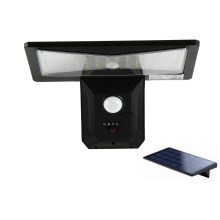 LED Solarna stenska svetilka s senzorjem LED/2,6W/5,5V IP65 črna