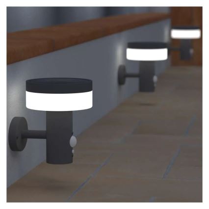 LED Solarna stenska svetilka s senzorjem LED/2W/3,7V 1200 mAh IP44