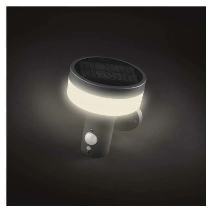 LED Solarna stenska svetilka s senzorjem LED/2W/3,7V 1200 mAh IP44