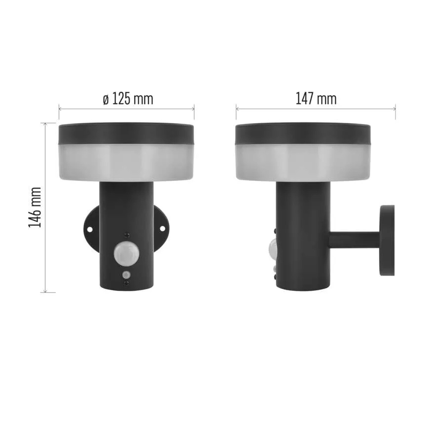 LED Solarna stenska svetilka s senzorjem LED/2W/3,7V 1200 mAh IP44