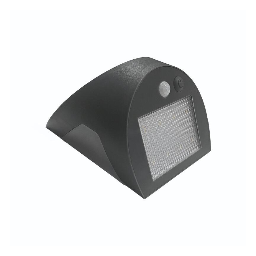 Solarno LED stensko svetilo s senzorjem LED/3W/3,7V 3000/4000K 1200 mAh IP54 antracitno