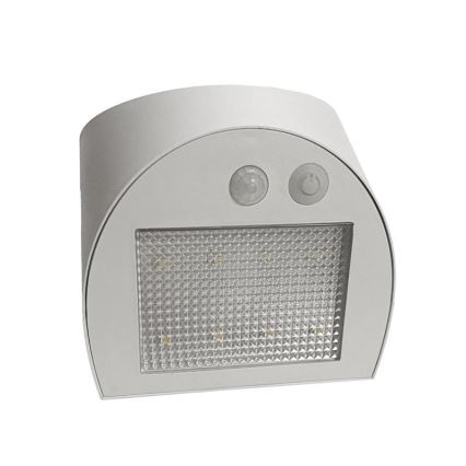 LED solarna stenska svetilka s senzorjem LED/3W/3,7V 3000/4000K 1200 mAh IP54 bela