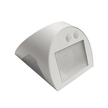 LED solarna stenska svetilka s senzorjem LED/3W/3,7V 3000/4000K 1200 mAh IP54 bela