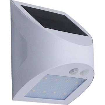 LED solarna stenska svetilka s senzorjem LED/3W/3,7V 3000/4000K 1200 mAh IP54 bela