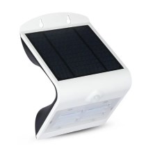 LED Solarna stenska svetilka s senzorjem LED/3W/3,7V 3000/4000K IP65 bela