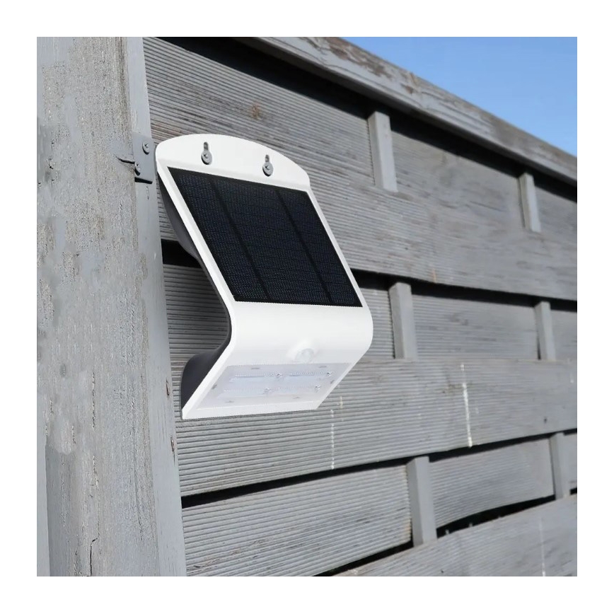 LED Solarna stenska svetilka s senzorjem LED/3W/3,7V 3000/4000K IP65 bela
