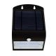 LED Solarna stenska svetilka s senzorjem LED/3W/3,7V 3000/4000K IP65 črna