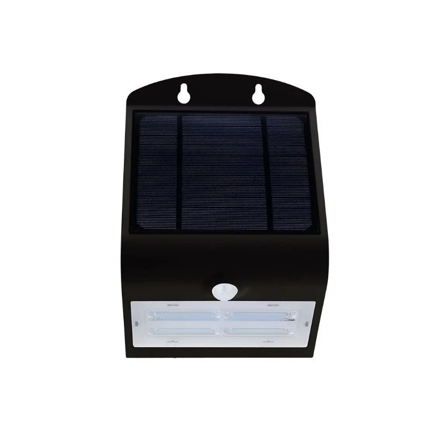 LED Solarna stenska svetilka s senzorjem LED/3W/3,7V 3000/4000K IP65 črna