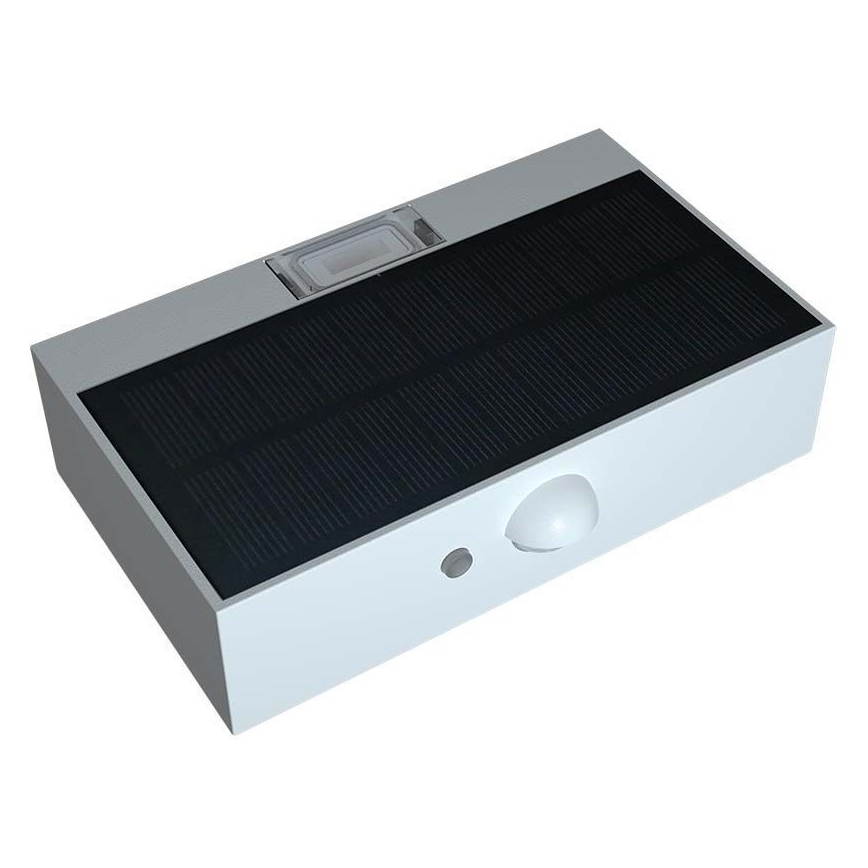 LED Solarna stenska svetilka s senzorjem LED/3W/3,7V 3000K/4000K IP65 bela