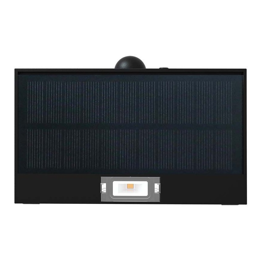 LED Solarna stenska svetilka s senzorjem LED/3W/3,7V 3000K/4000K IP65 1200 mAh črna