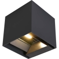 LED Solarna stenska svetilka s senzorjem LED/3W/3,7V IP65 3000K črna