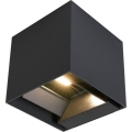 LED Solarna stenska svetilka s senzorjem LED/3W/3,7V IP65 4000K črna