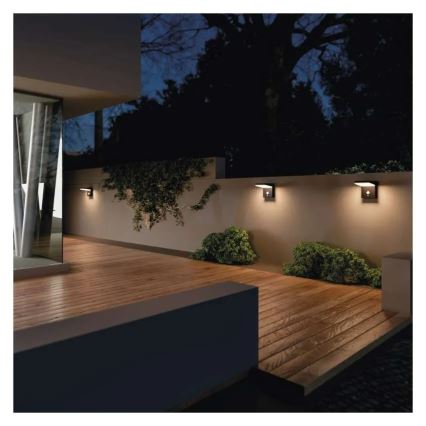 LED Solarna stenska svetilka s senzorjem LED/4,4W/3,7V 2200 mAh IP44